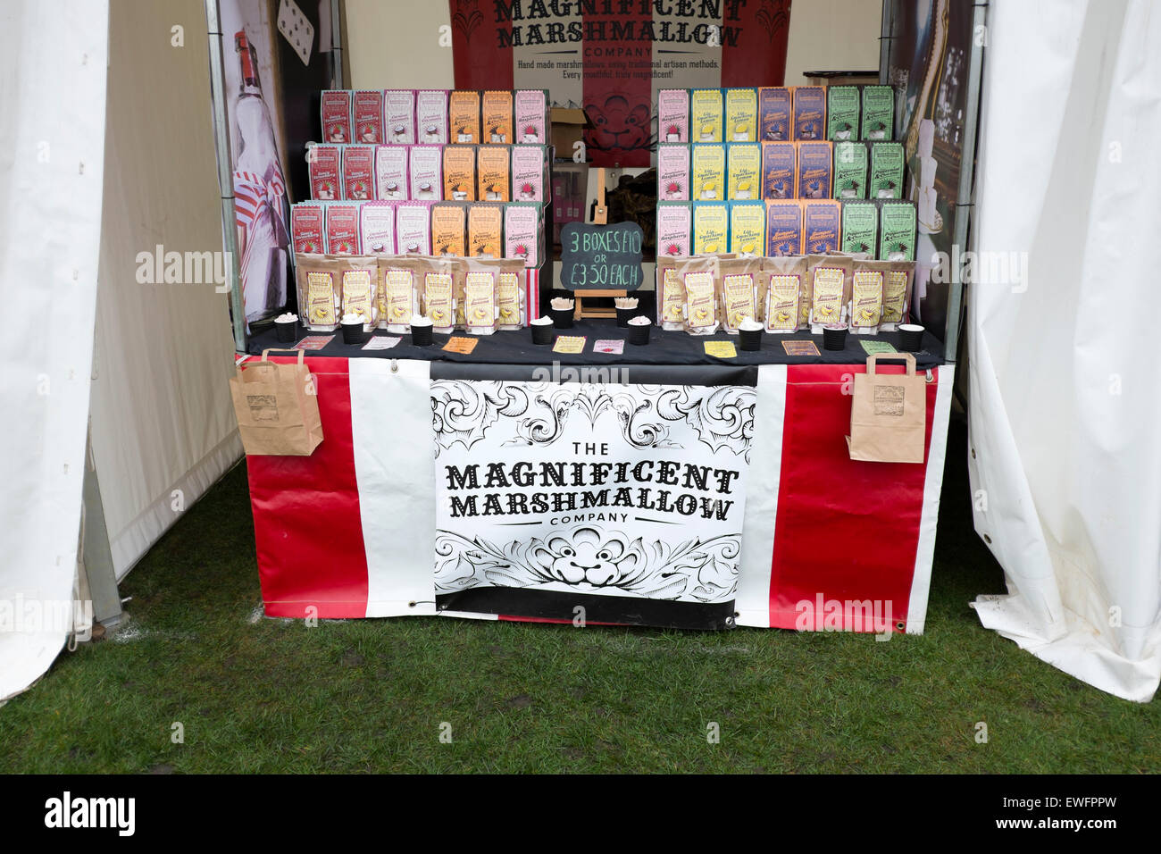 Magnificent Marshmallow Handmade stall shop Stock Photo