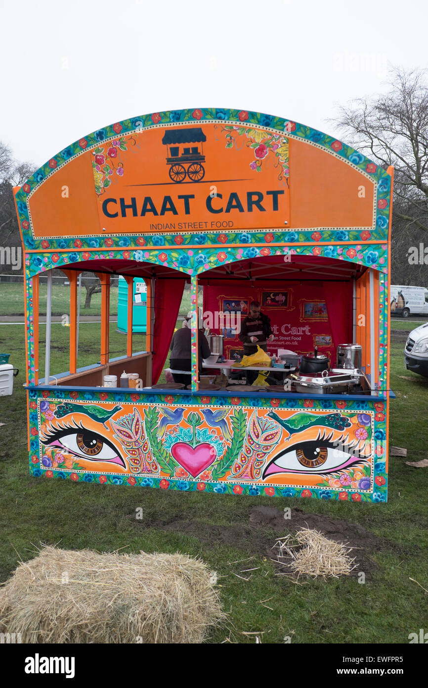 Chaat Cart Indian Street Food Seller Stall Lunch Stock Photo