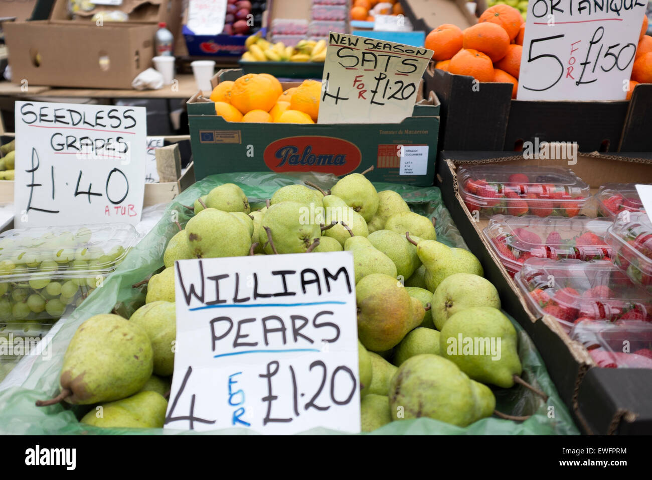 Market Stall Street England Uk English Fruit Fresh Stock Photo