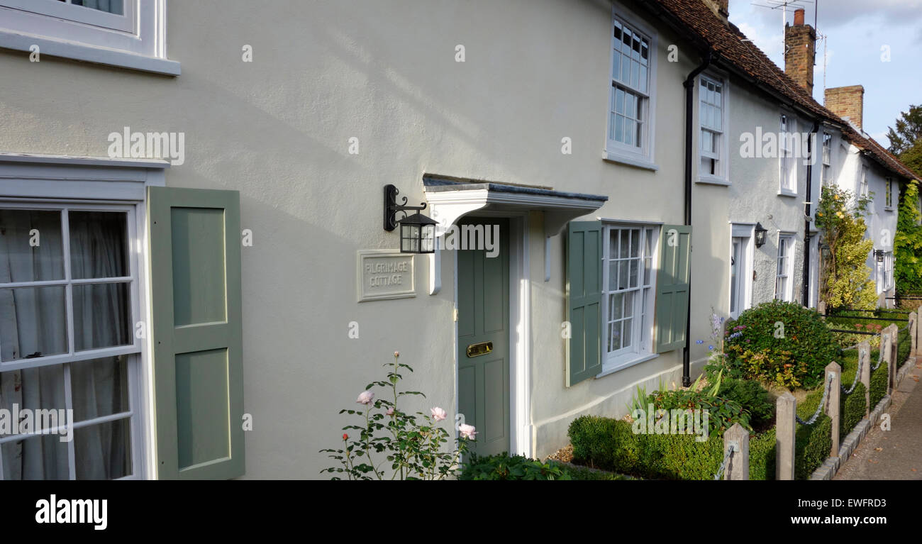Cottages on Pilgrims Row, Westmill, Herts Stock Photo