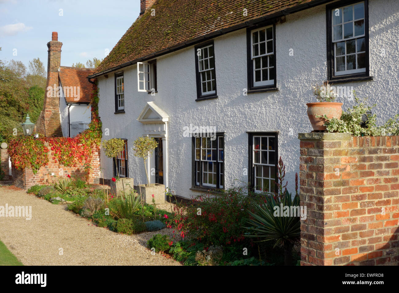 Cottages in the village of Westmill, Herts Stock Photo