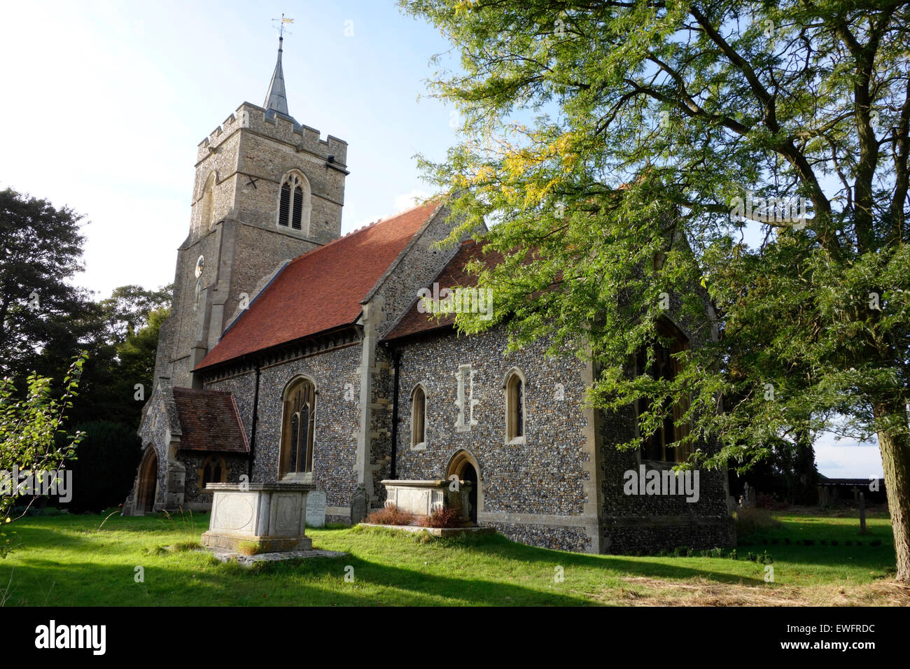 St Mary the Virgin Church, Westmill, Herts Stock Photo