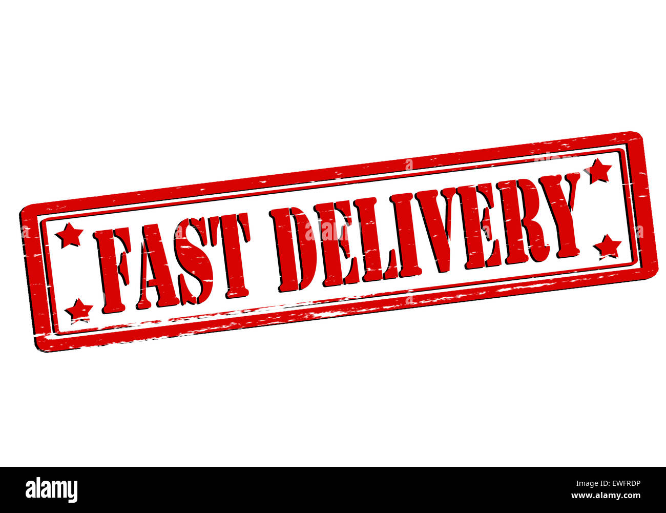 Rubber stamp with text fast delivery inside, illustration Stock Photo