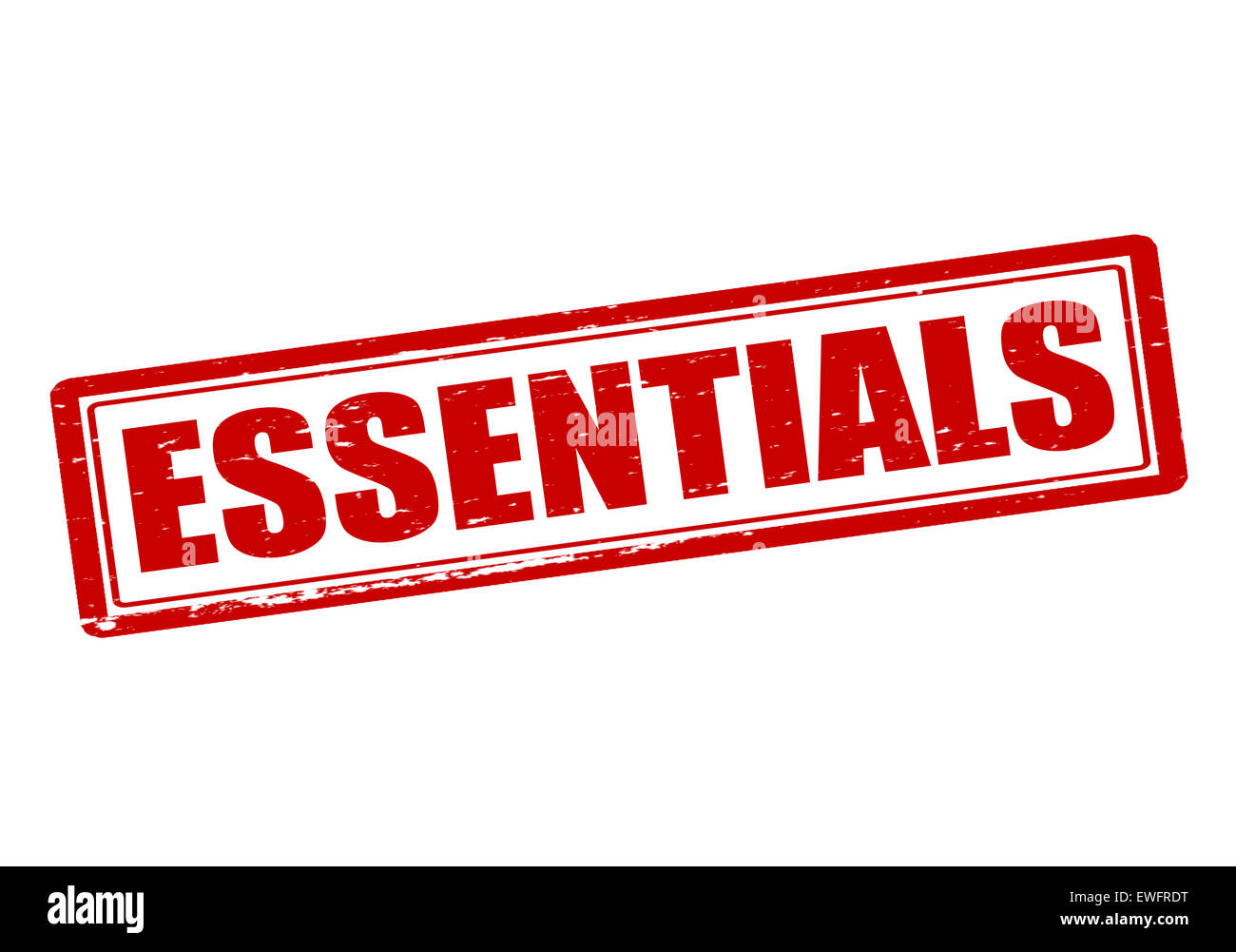 Rubber stamp with word essentials inside, illustration Stock Photo Alamy