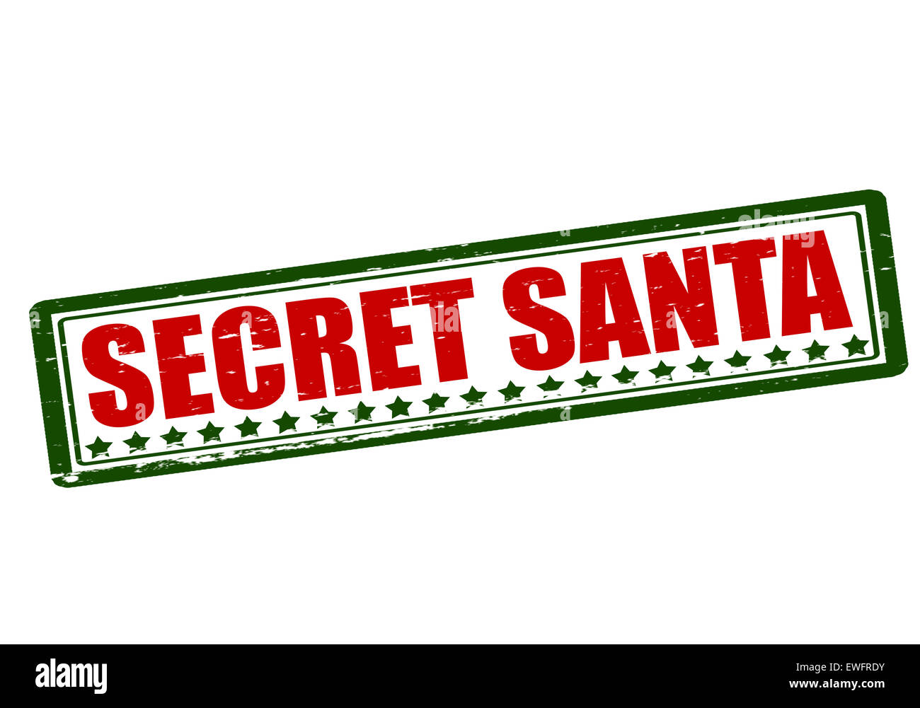Rubber stamp with text secret Santa inside, illustration Stock Photo