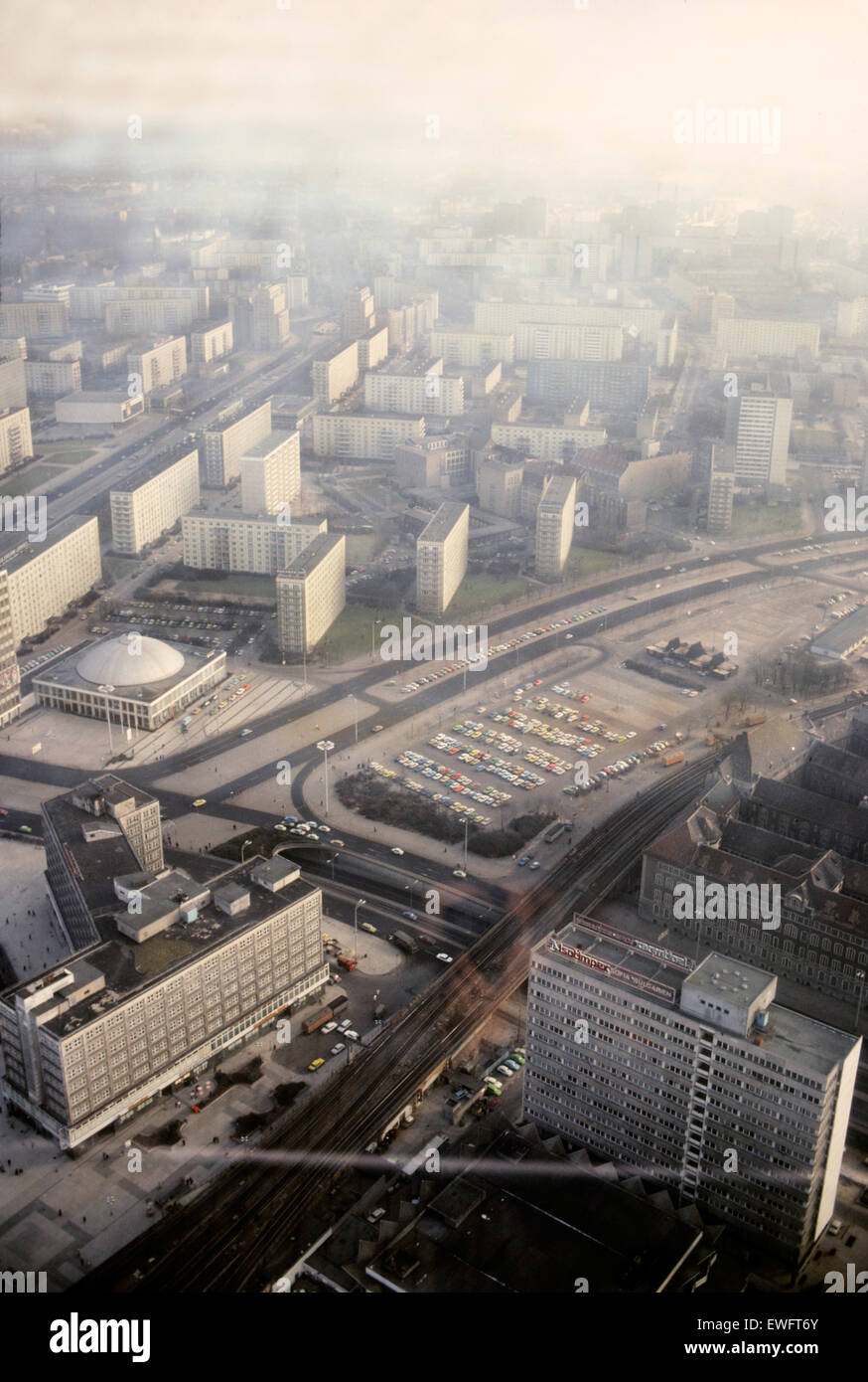 Berlin, East Germany, Alexanderplatz and the prefabricated