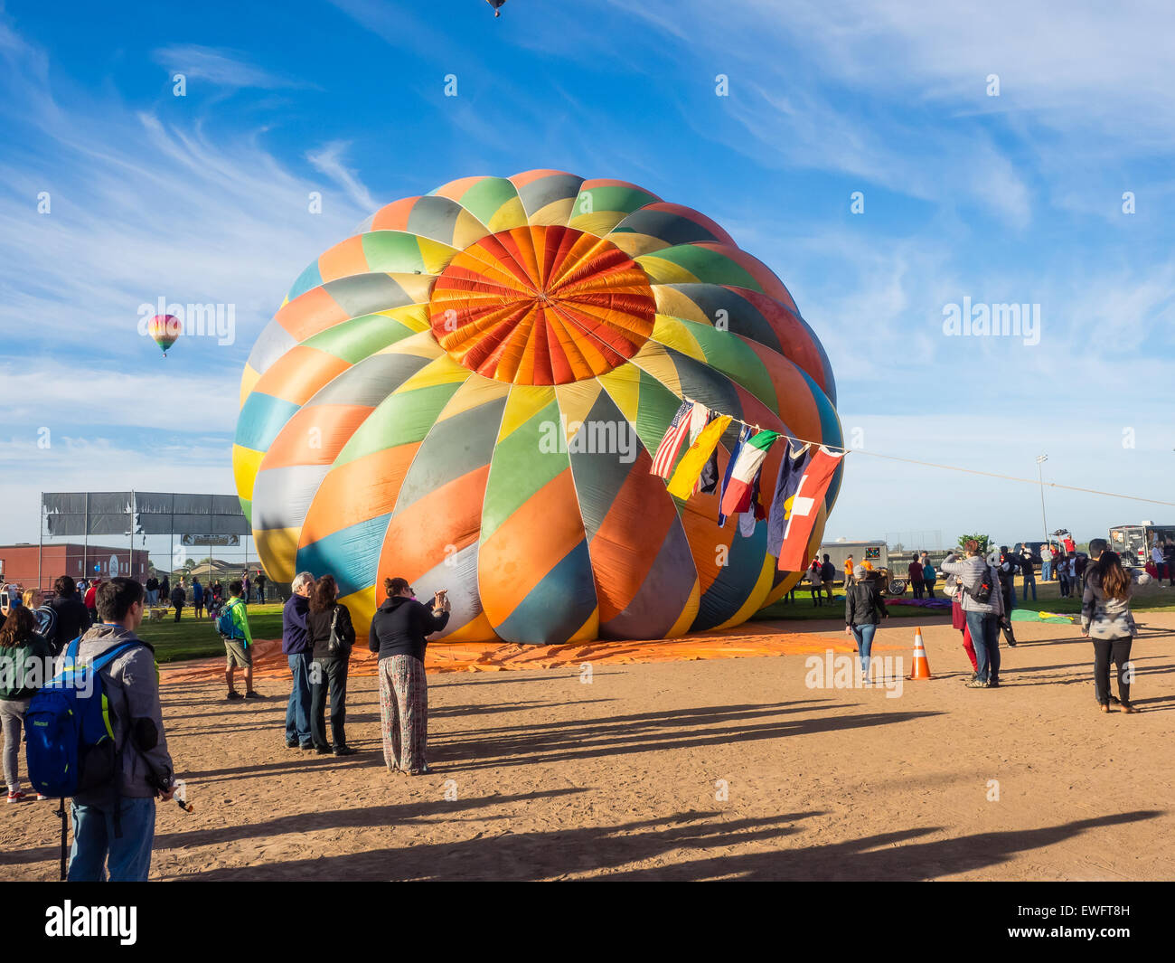 WINDSOR, CA/USA - June 20, 2015: 25th Annual Sonoma County Hot Air Balloon Classic is a yearly event where you can experience ba Stock Photo