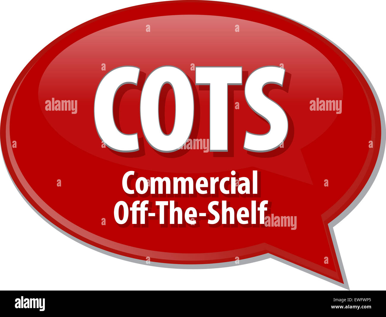 Speech bubble illustration of information technology acronym