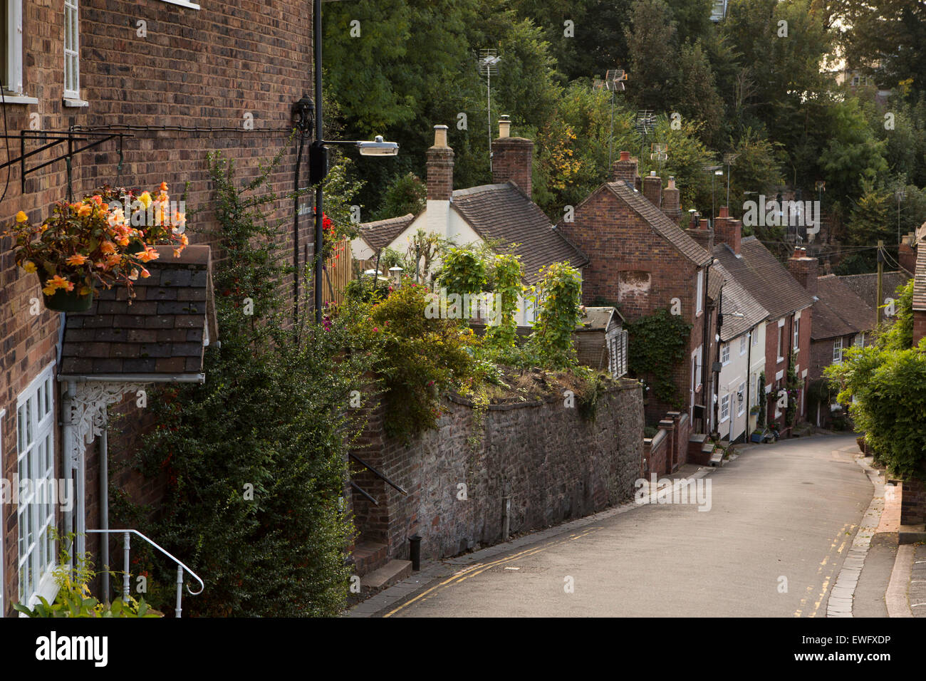 UK, England, Shropshire, Bridgnorth, Railway Street, houses built on