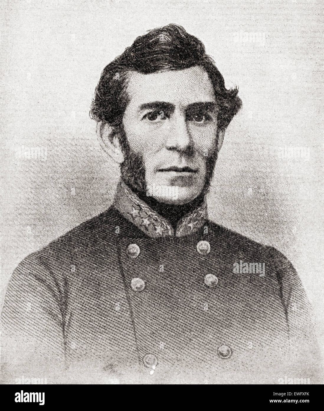 Braxton Bragg, 1817 – 1876.  Career United States Army officer, and general in the Confederate States Army during the American Civil War. Stock Photo