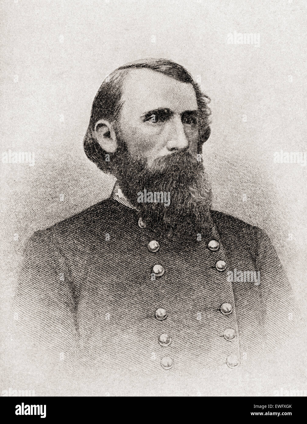 Ambrose Powell Hill, Jr., 1825 – 1865.   Confederate army general who was killed in the American Civil War. Stock Photo