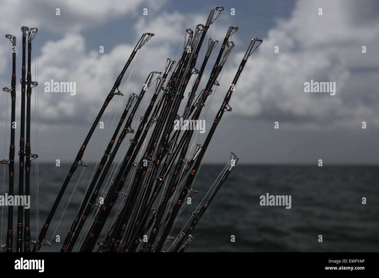 St. Pete Beach, Florida, fishing rods Stock Photo
