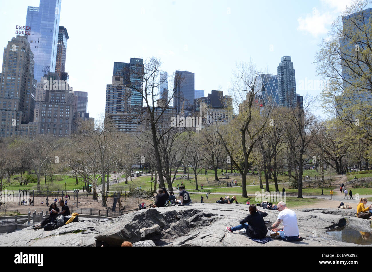 picnic in central park manhattan summer time Stock Photo Alamy