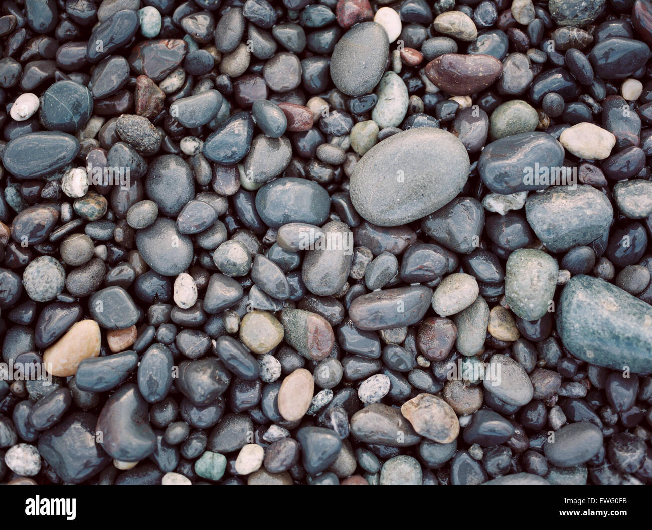 Group of Glossy Pebbles Stock Photo