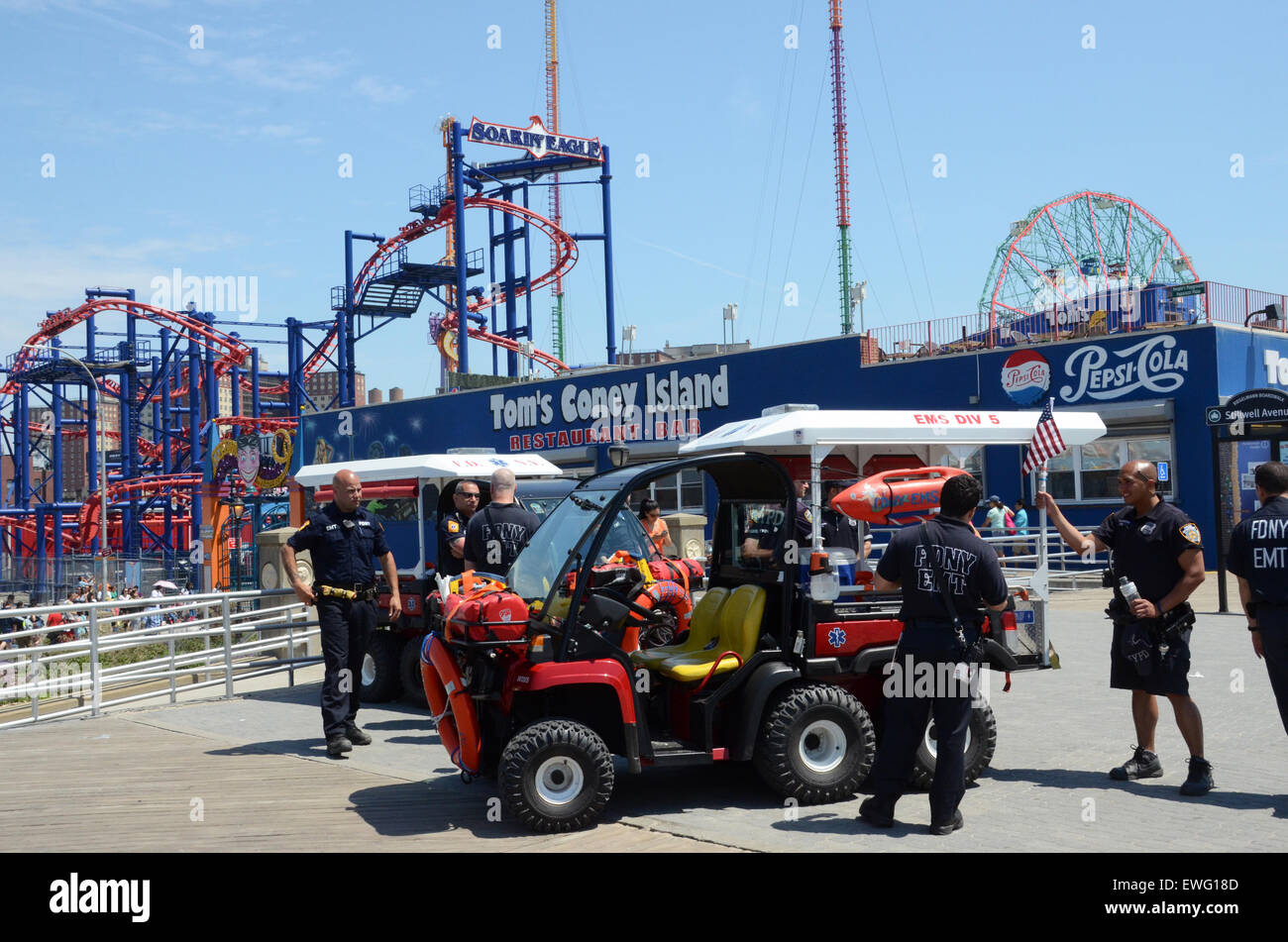 police coney island brooklyn usa Stock Photo Alamy