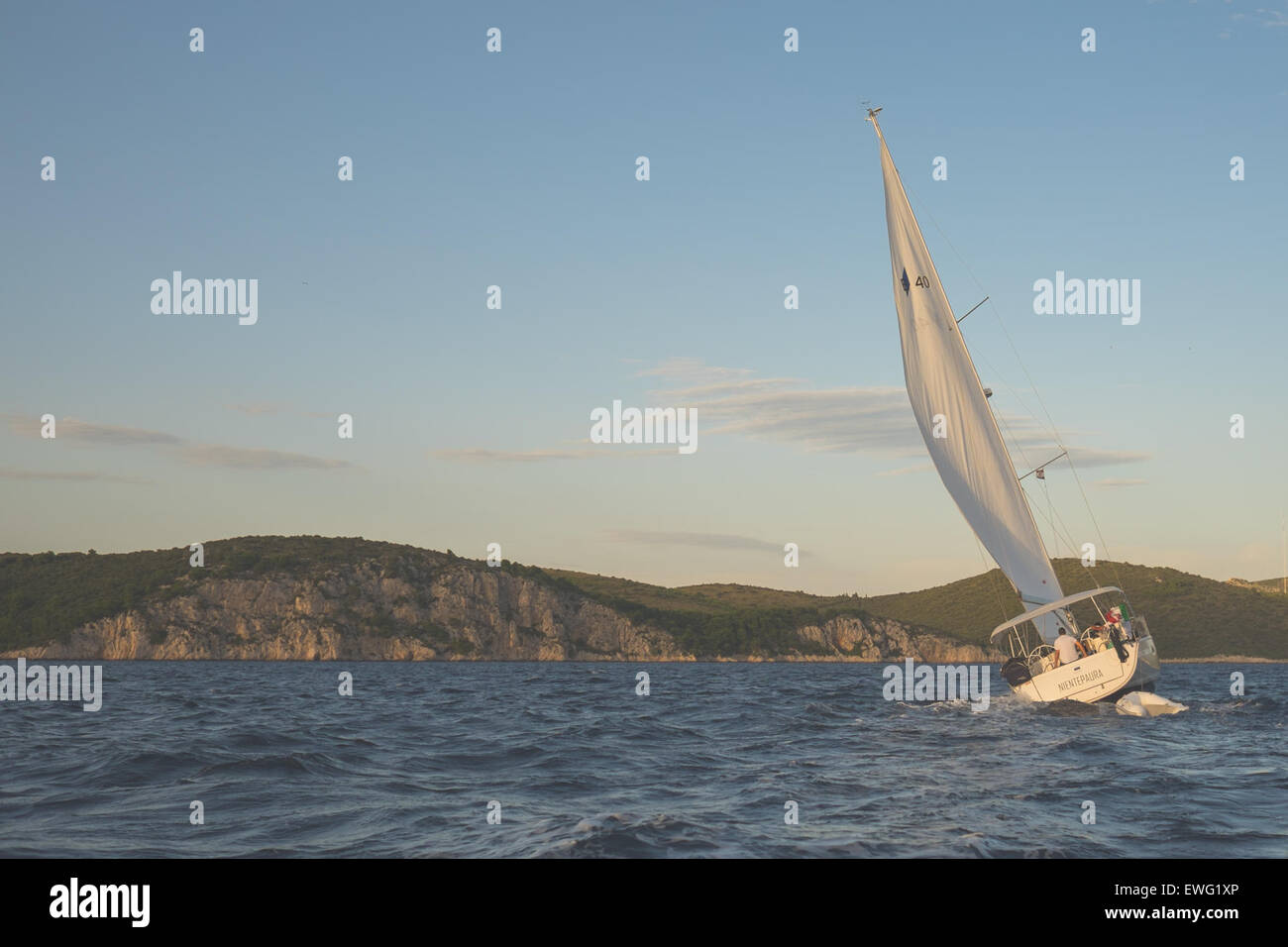 Sail Boat on Choppy Water Boat Choppy Clouds Water Yacht outdoor