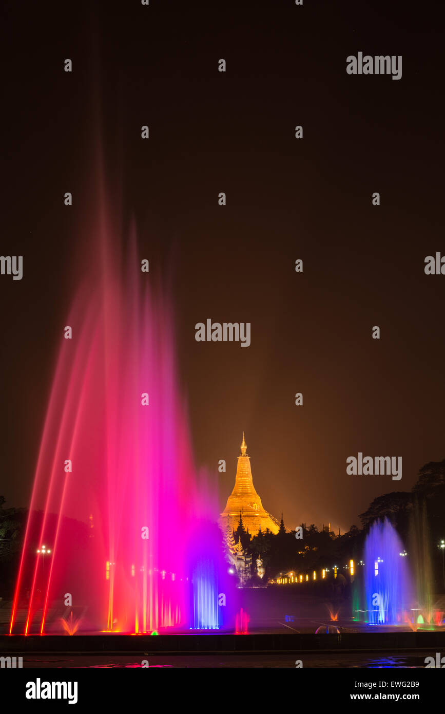 Magnificent Shwedagon in Yangon, Myanmar (Burma) Stock Photo