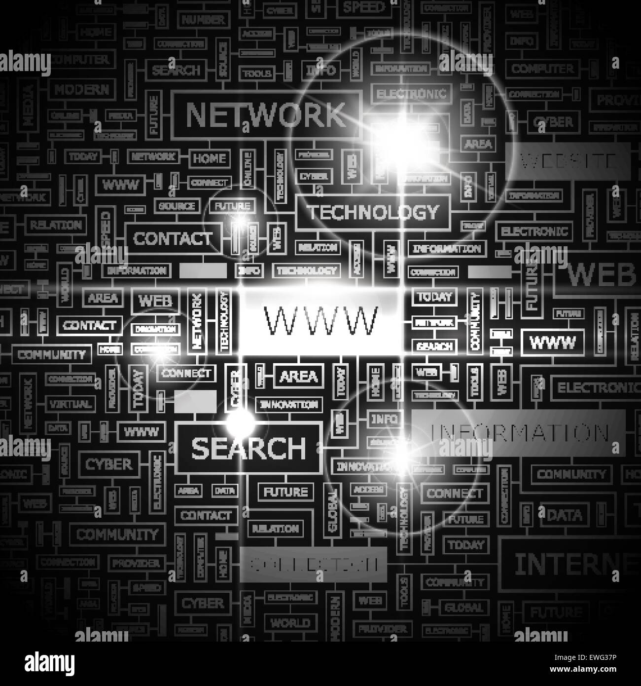 Collection Word Image WWW. Concept illustration. Graphic tag collection. Wordcloud collage ...