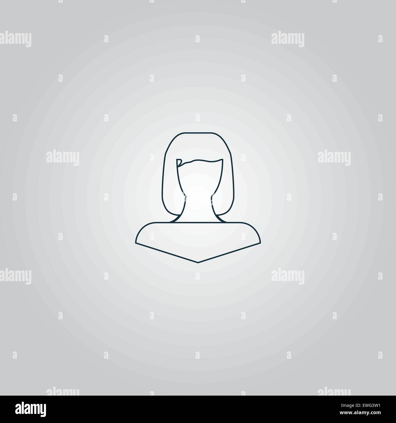 girl icon head silhouette Stock Vector Image & Art - Alamy