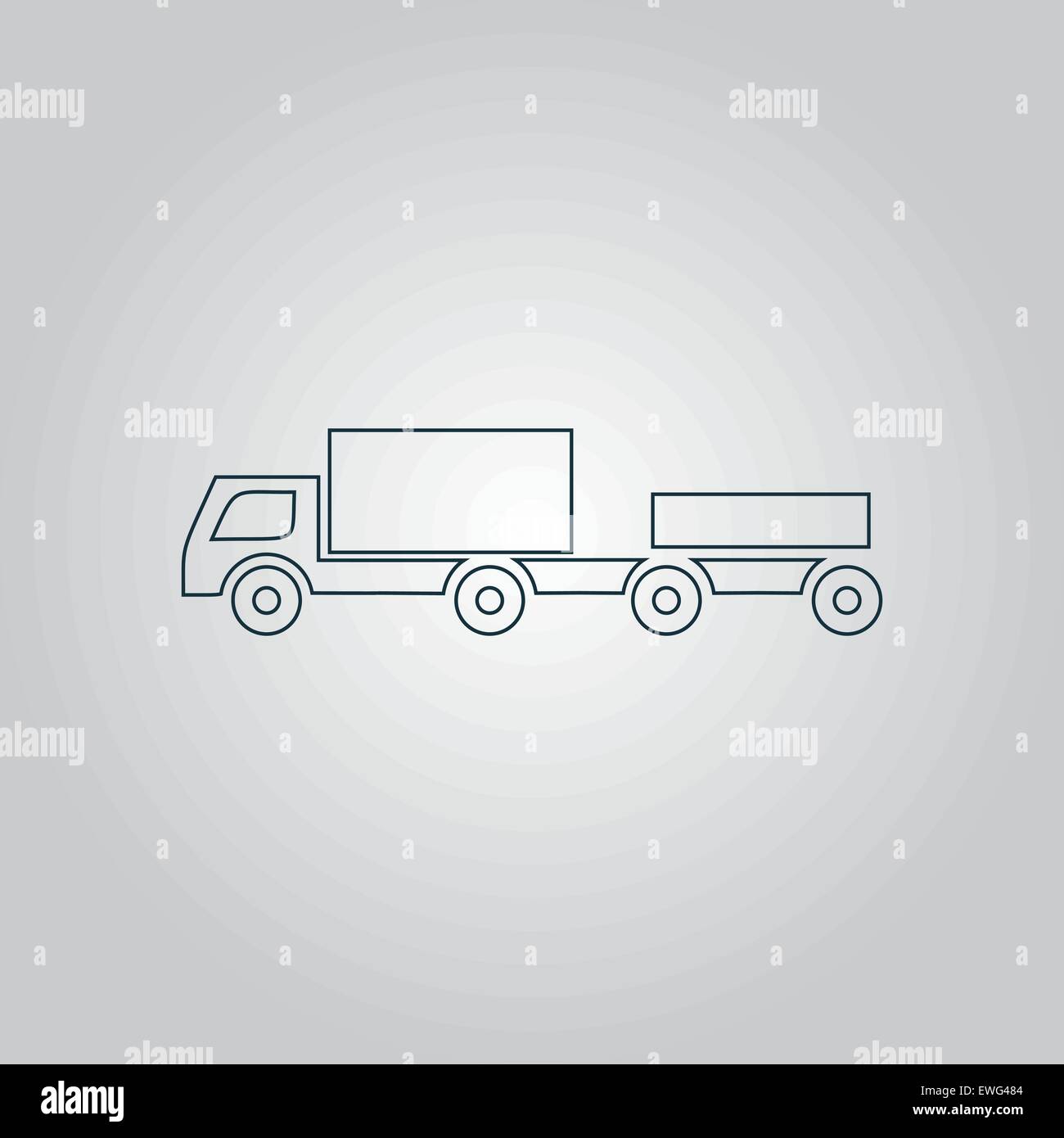 Truck Rear Vector Illustration semi truck tractor Stock Vector Images - Alamy