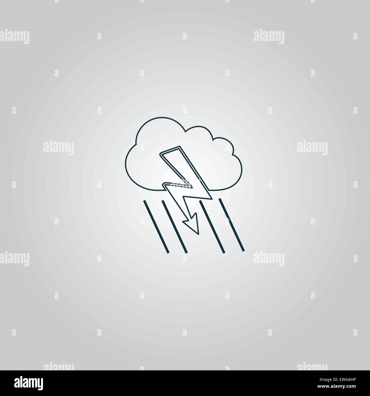 Cloud thunderstorm lightning rain icon Stock Vector Image & Art - Alamy