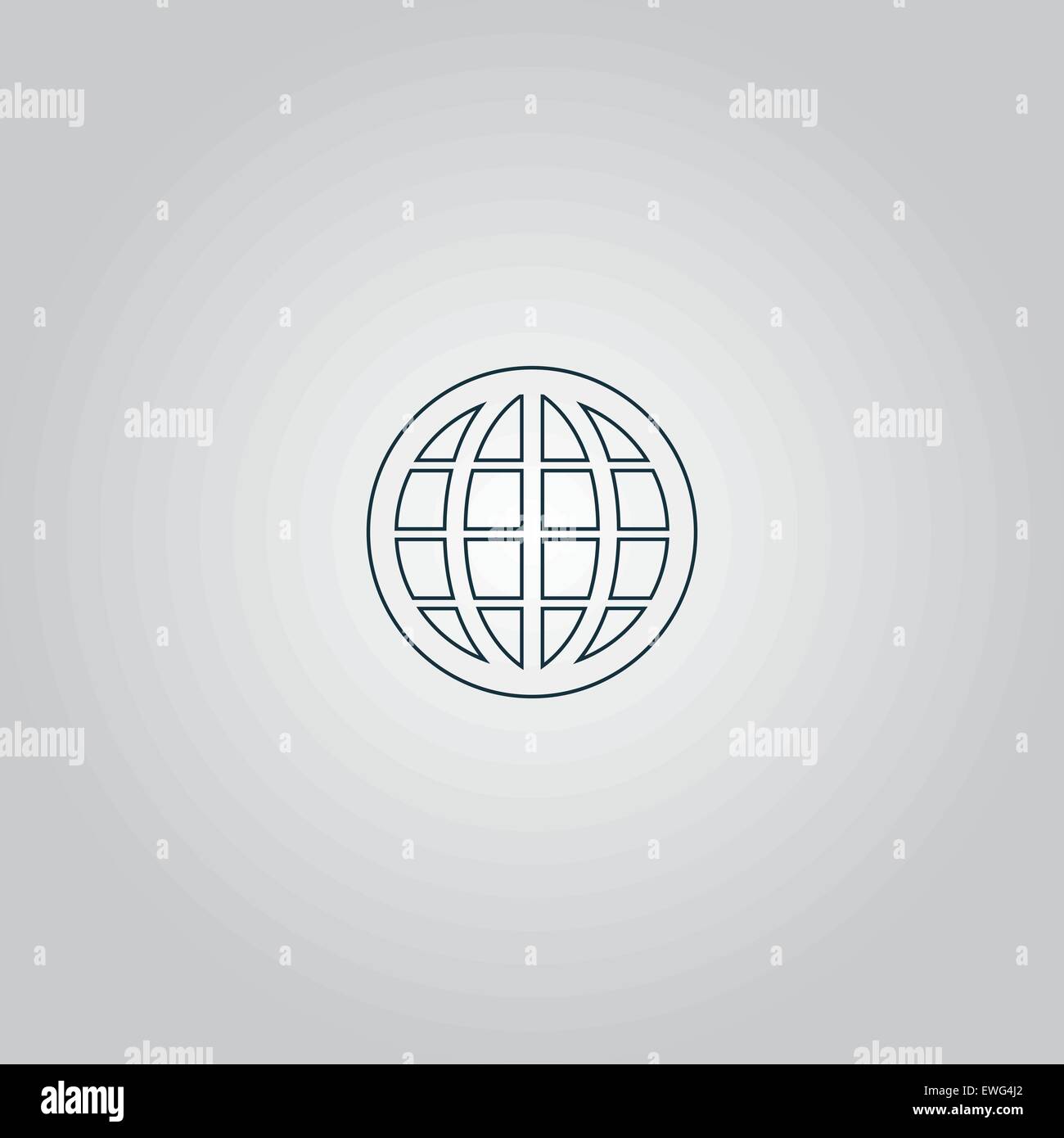 Earth Globe Emblem. Vector Stock Vector