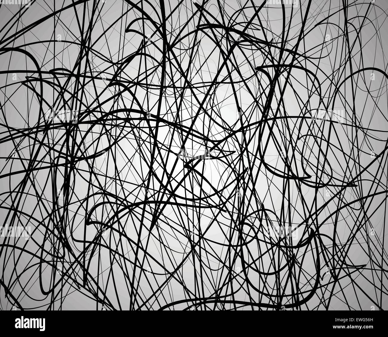 Random lines, abstract wavy lines. Artistic black and white vector ...