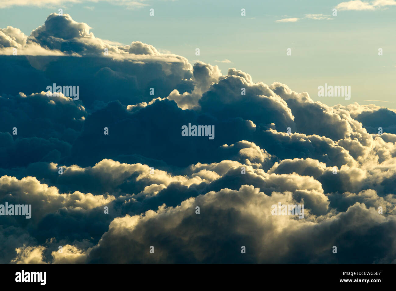 Cloudscape At Sunset At High Altitude In Andes Mountain Circa 5000M Stock Photo