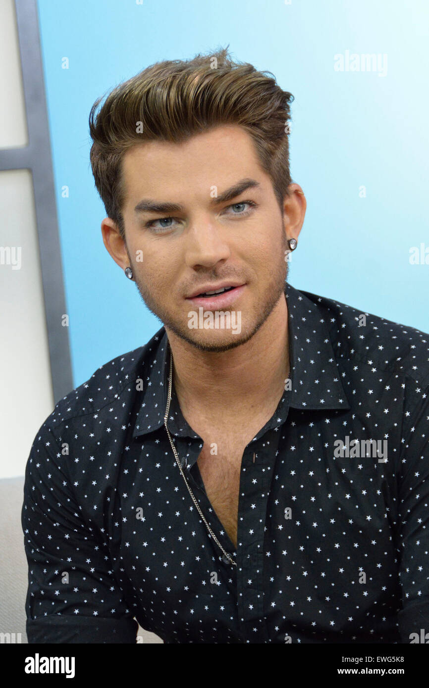 Toronto, Canada. 25th June 2015. Singer Adam Lambert appears on Global TV's The Morning Show to promote his third studio album The Original High. Credit:  EXImages/Alamy Live News Stock Photo