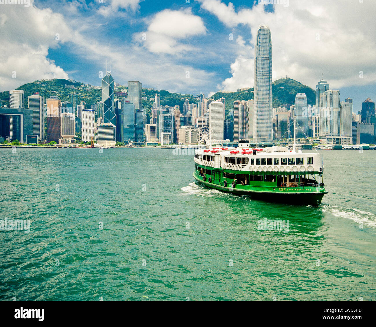 Star Ferry Over Victoria Harbor In Hong Kong Stock Photo Alamy