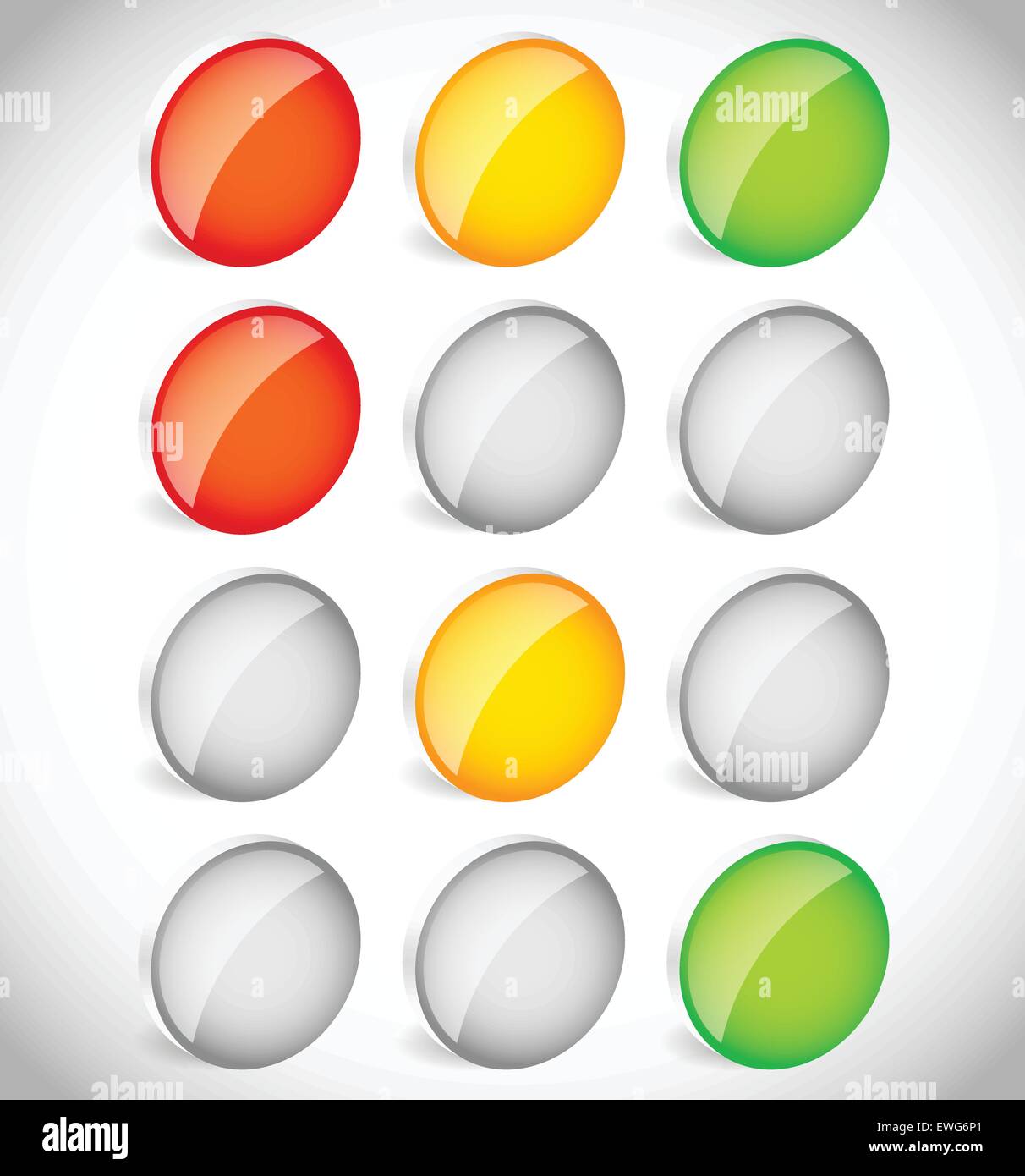 Traffic light (traffic lamp, semaphore) concept graphics. Green, yellow ...