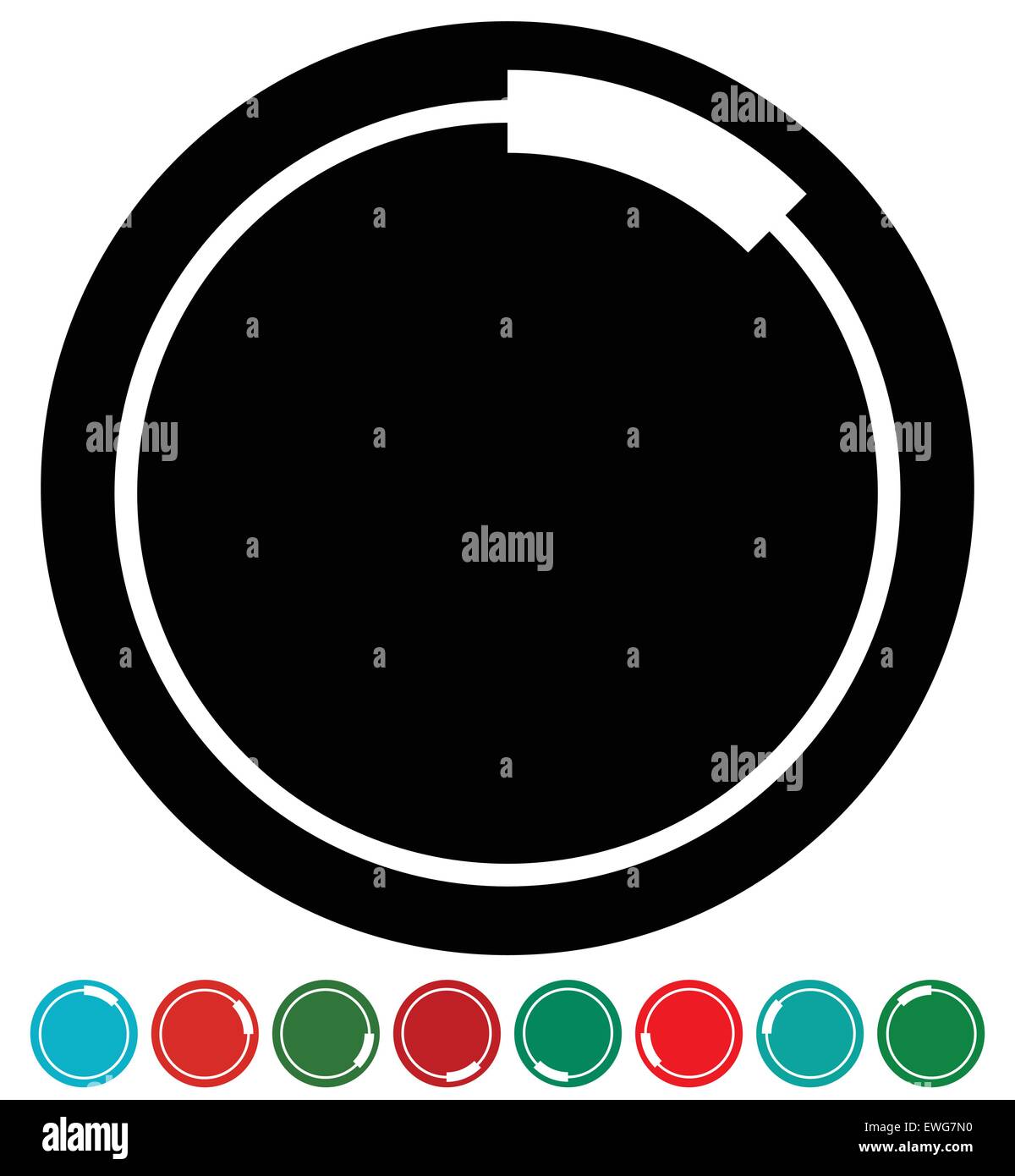 Buffer, pre-loader shape as a segmented circle. Vector Stock Vector ...