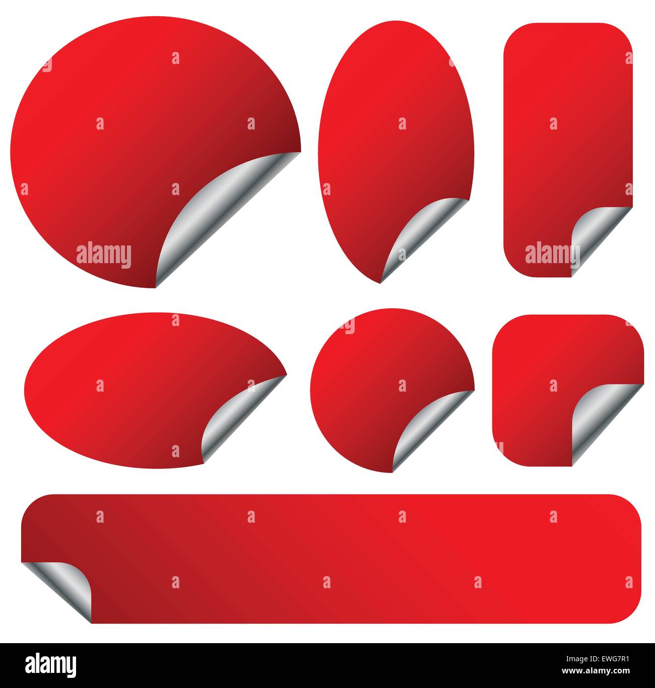 Metallic red shapes Stock Vector Images - Alamy