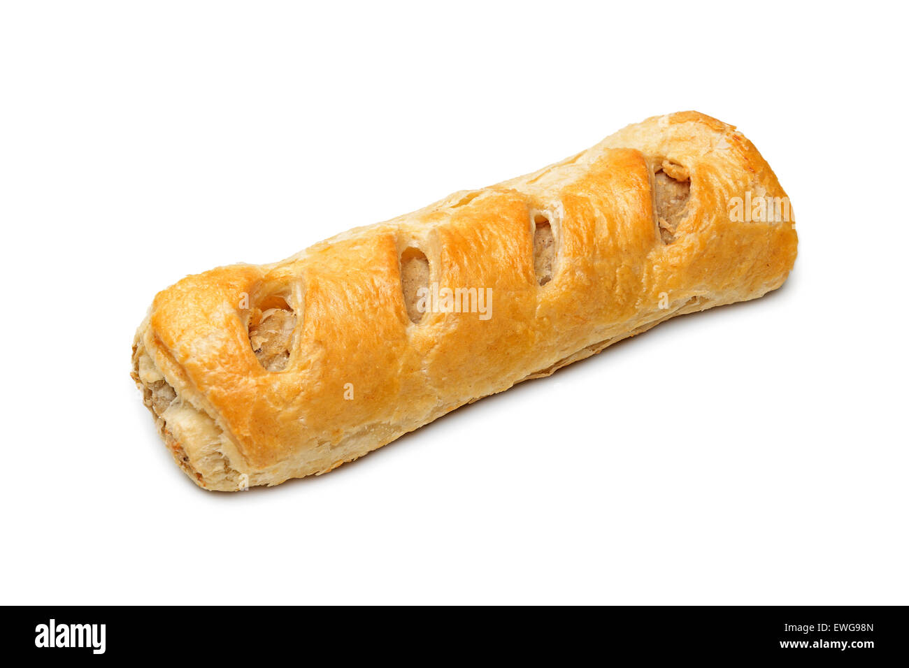 Sausage Roll, Cut Out. Stock Photo