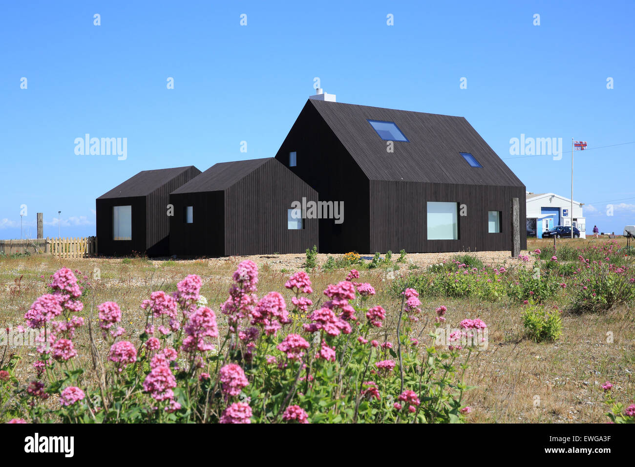 A modern, stylish house at coastal Dungeness, on Romney Marsh, Kent