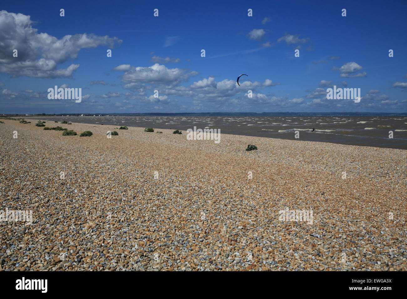 The Greatstone shingle beach at the Dungeness National Nature Reserve