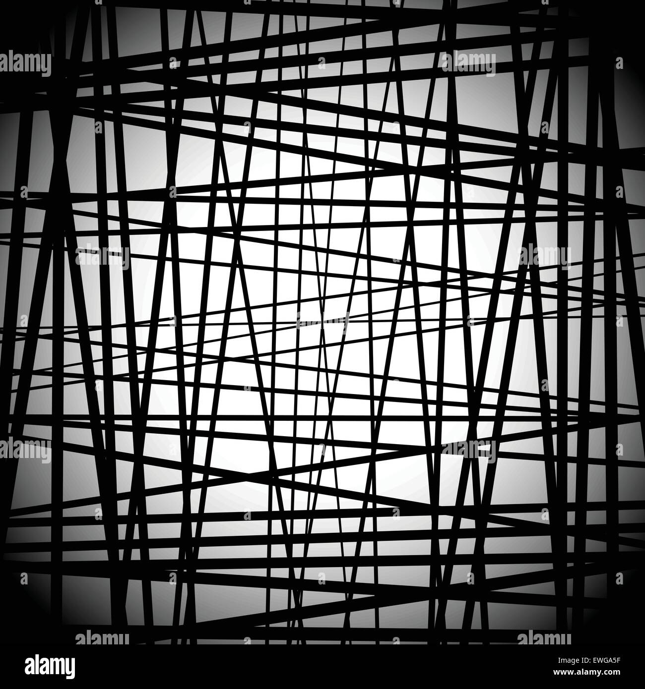 Abstract black and white art with random lines. Editable Stock Vector ...
