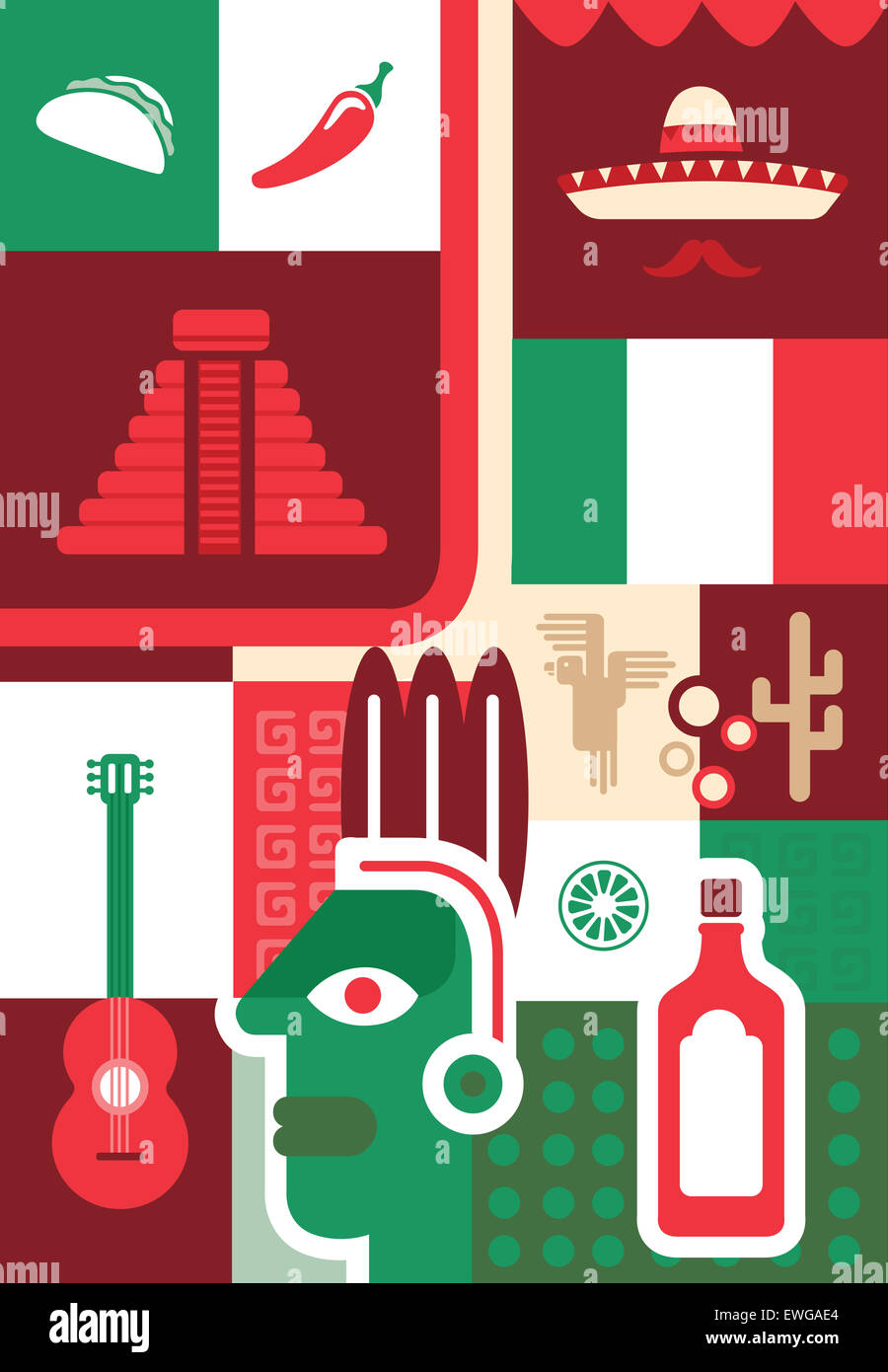 illustrative representation of Mexico Stock Photo Alamy