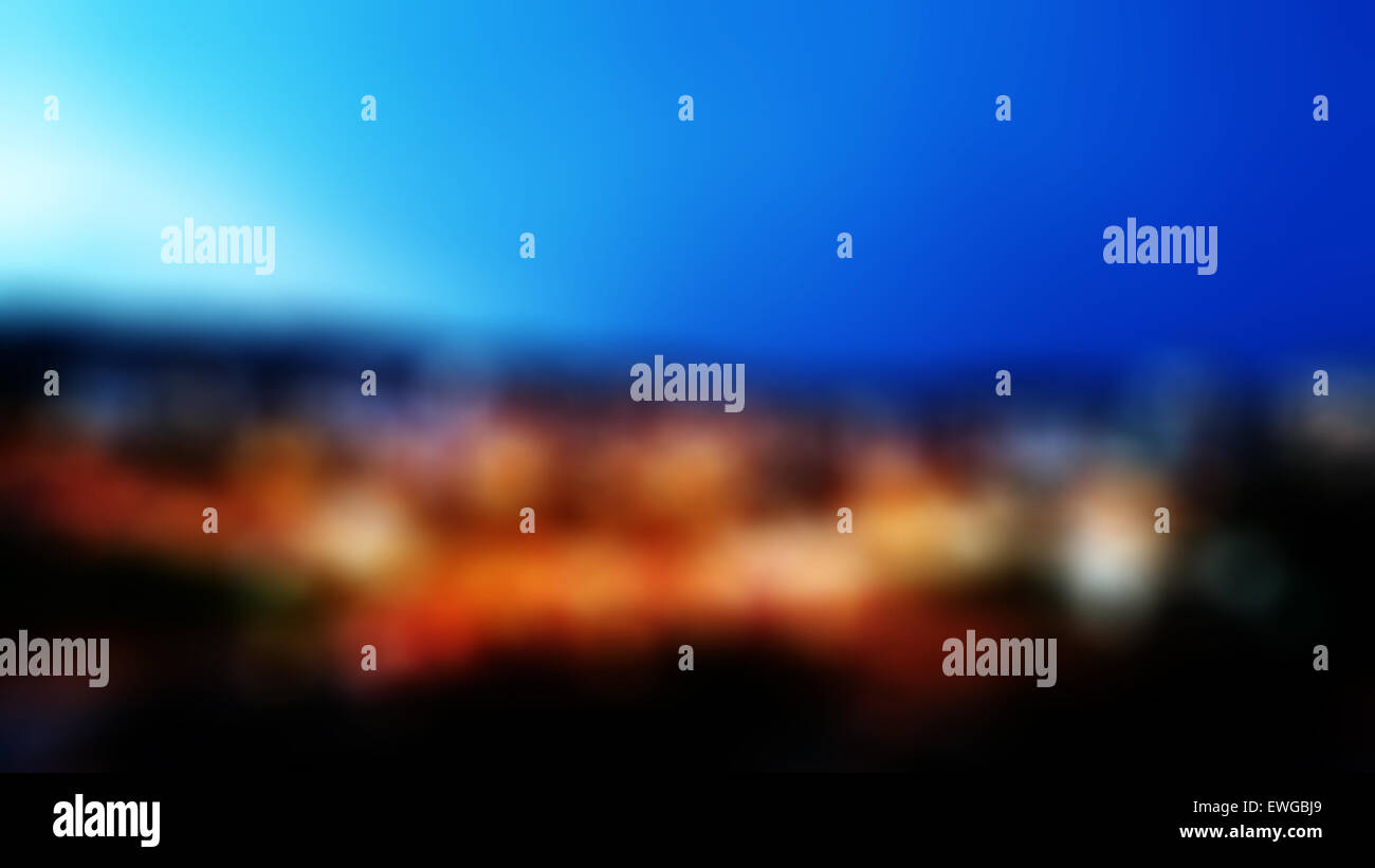 Blurred cityscape view of Varna Stock Photo