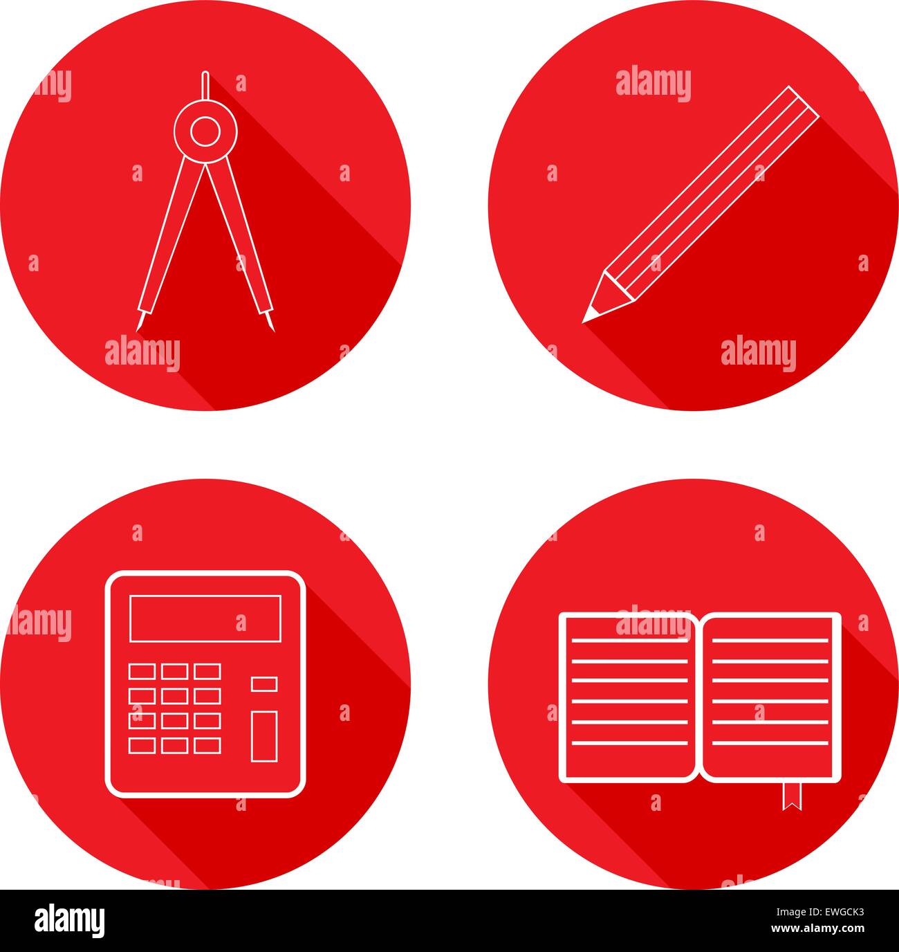 Set of school icons. Vector illustration Stock Vector Image & Art - Alamy