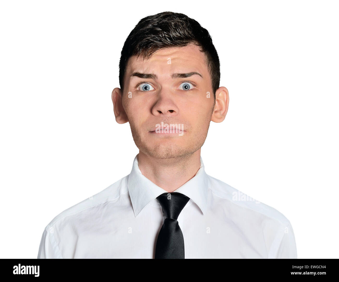 scared man face. Stock Photo