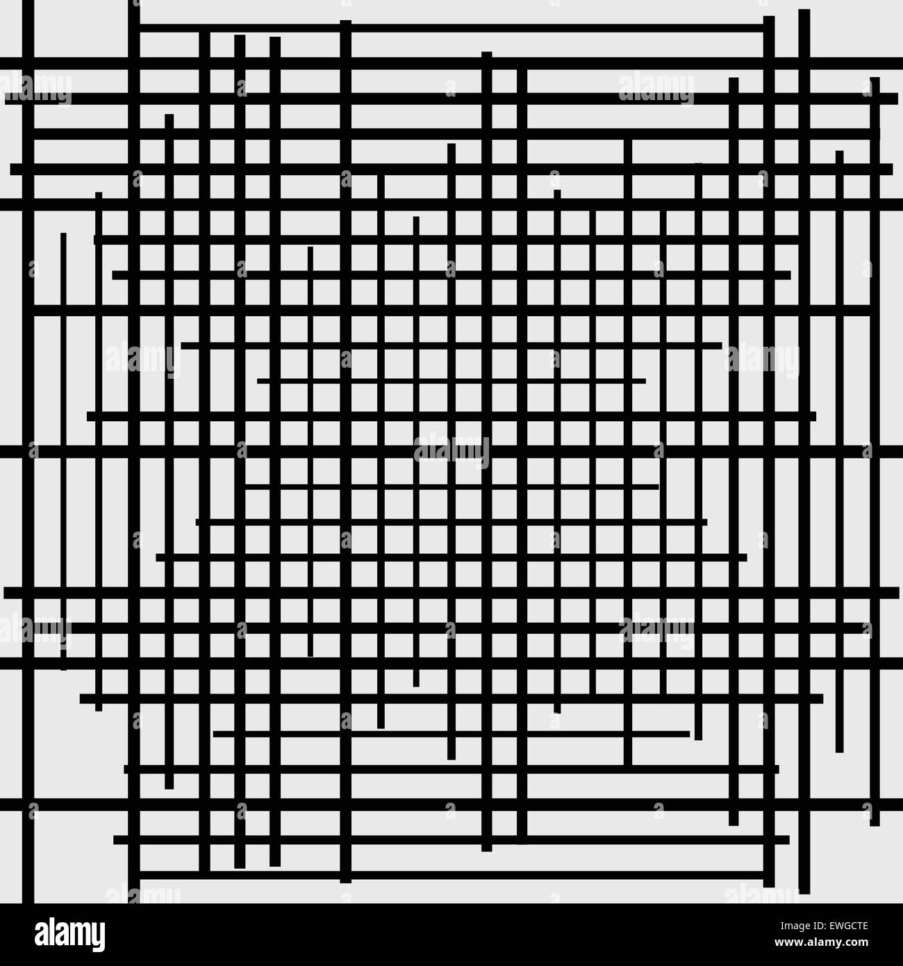 Abstract black and white art with random lines. Editable Stock Vector ...