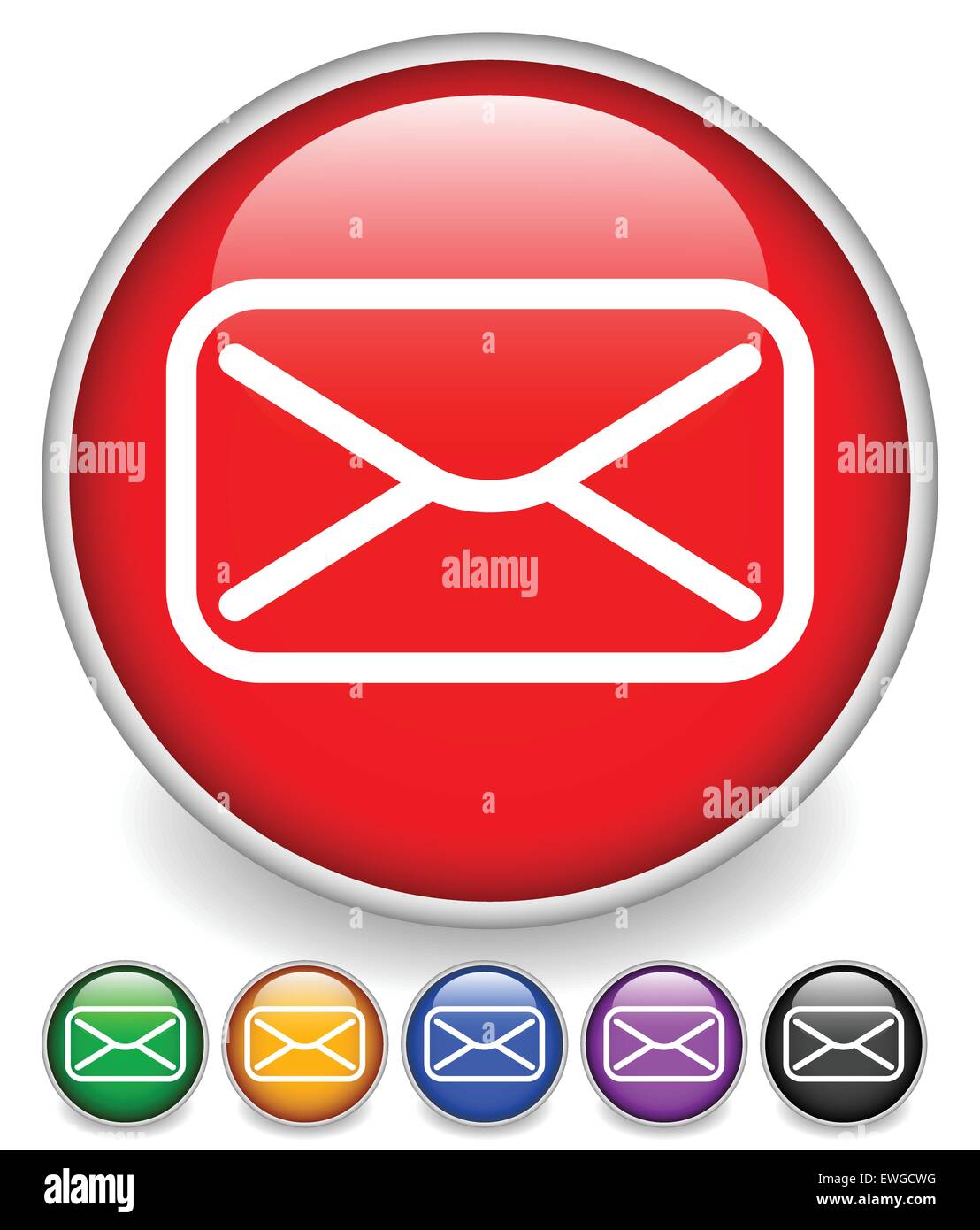 Icons with email, envelope or letter symbol, eps10 Stock Vector Image ...