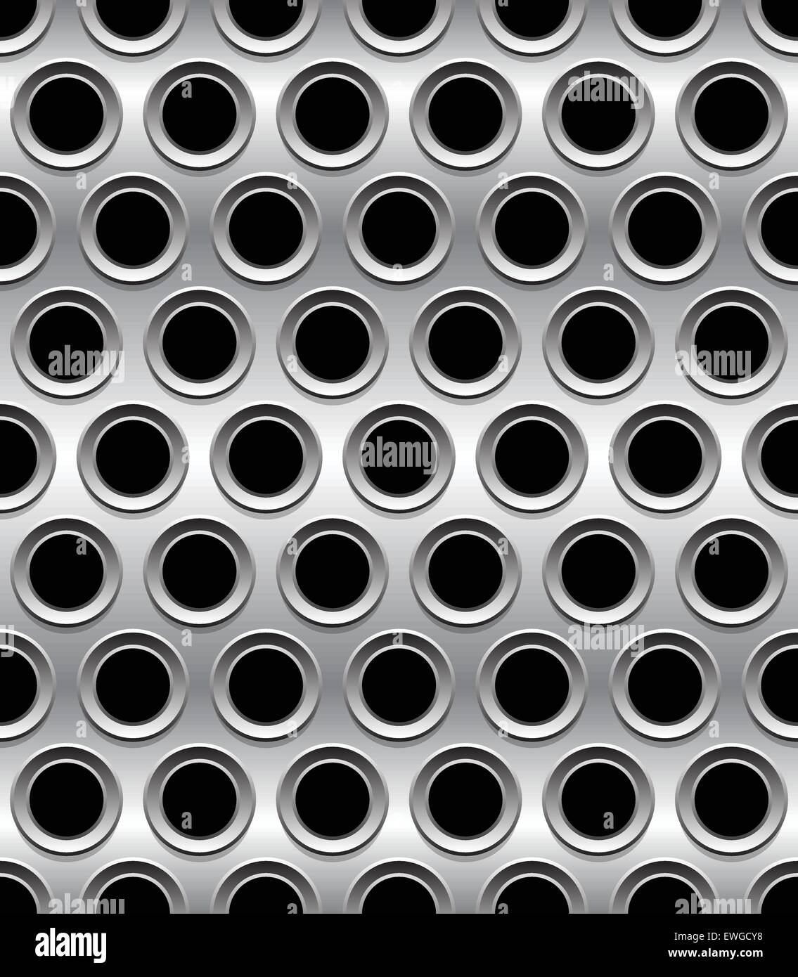 Punched, perforated metal background, metal pattern, seamlessly