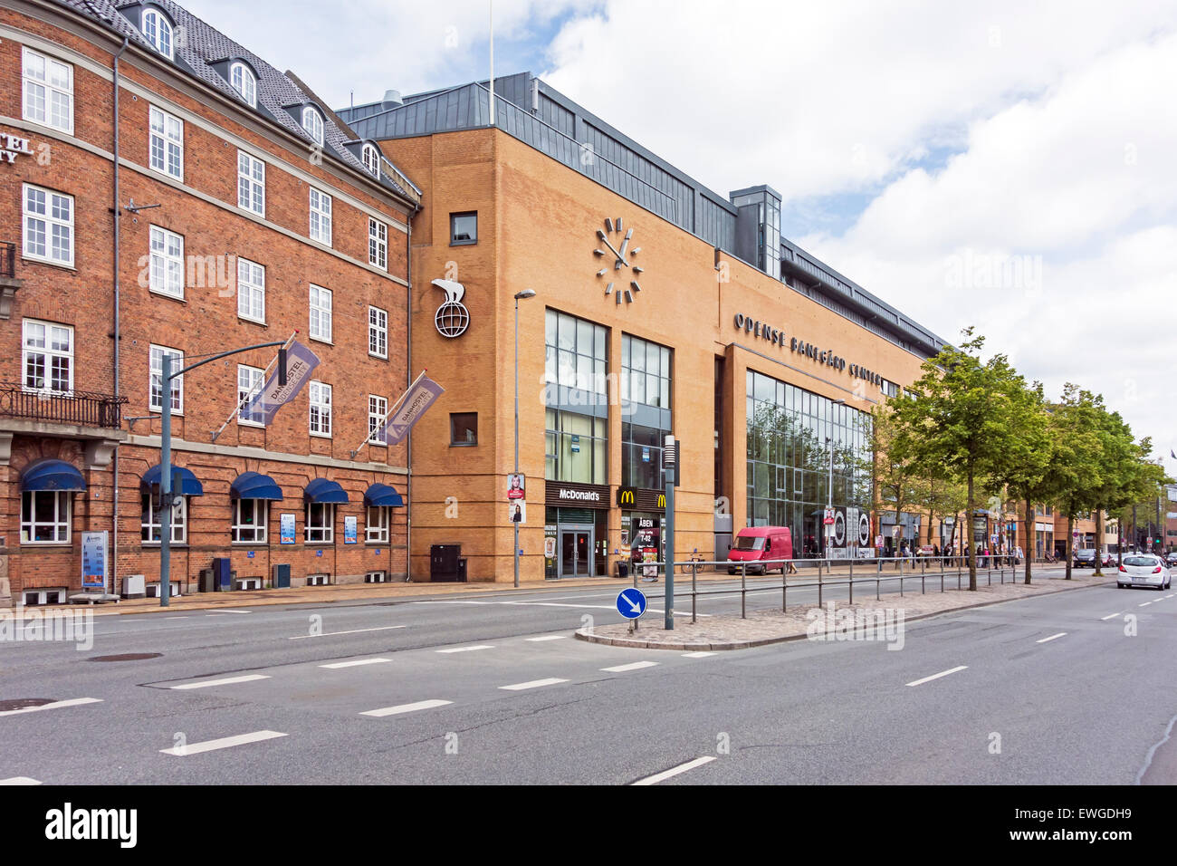 The railway station in Odense Denmark Stock Photo Alamy