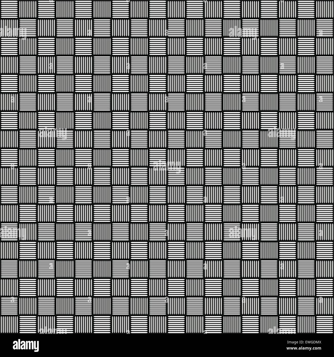 Black and white seamless pattern with striped squares (repeatable Stock ...