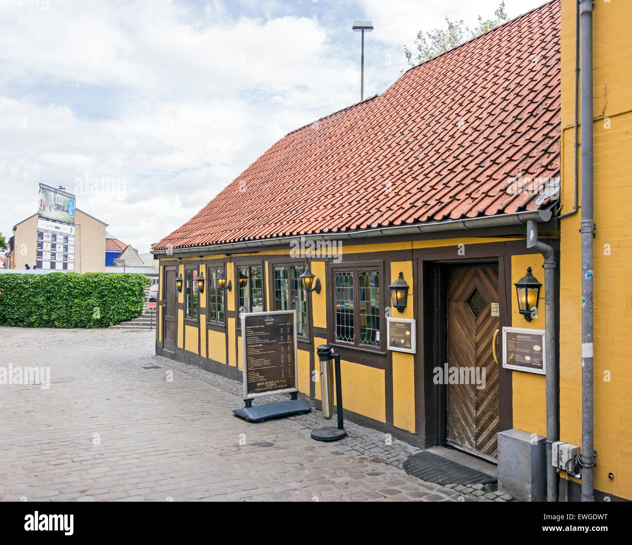 Restaurant Den Grimme Ælling in Hans Jensens Stræde Odense Denmark Stock Photo