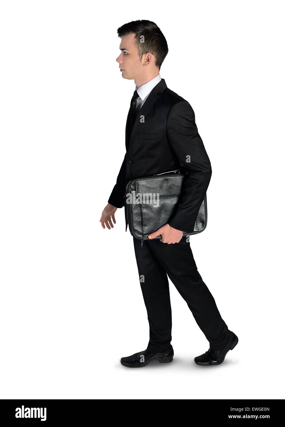 Isolated business man walk away Stock Photo - Alamy