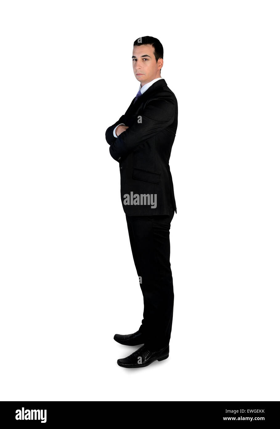 Isolated business man looking camera Stock Photo