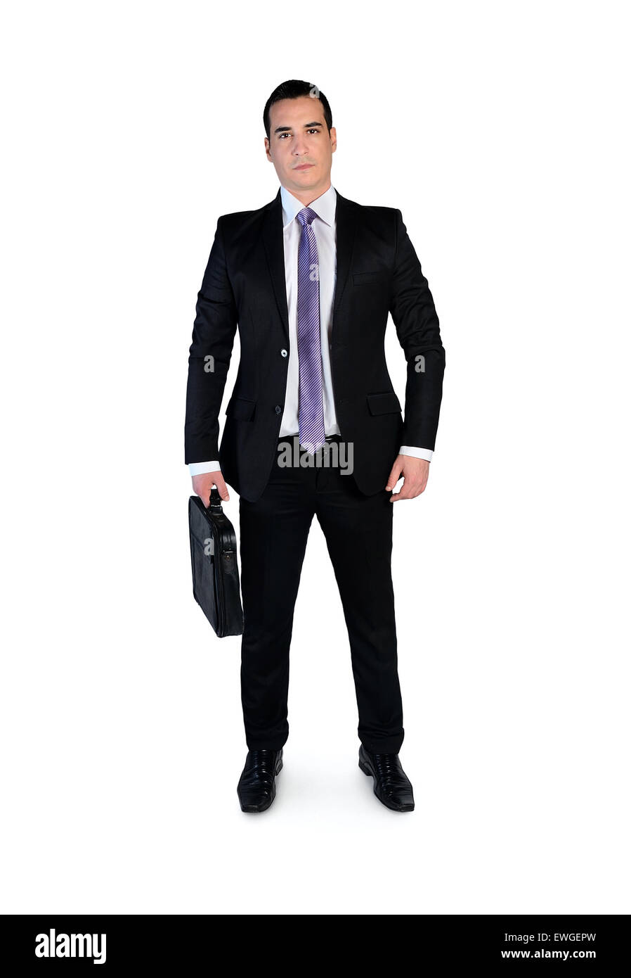 Isolated business man looking camera Stock Photo
